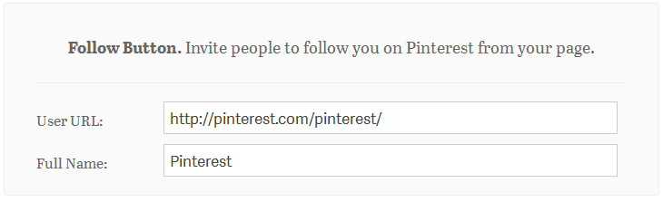 Pinterest follow button
